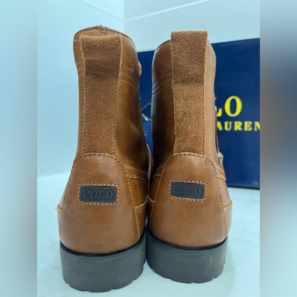Polo by Ralph Lauren Tan Moc-Toe Boots Durable Sole - Picture 10 of 14